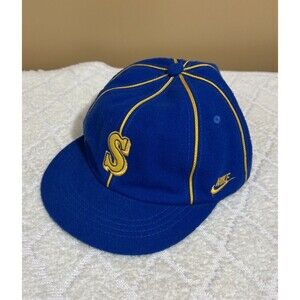 Vtg Nike Seattle Mariners Embroidered Striped Ken Griffey Style Fitted Hat 7 5/8